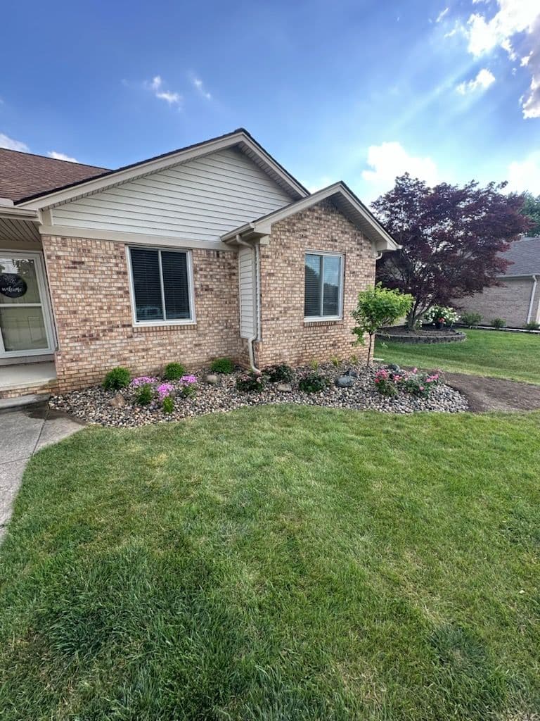 Beautiful Front Yard Transformation by CMT Lawn and Landscape image