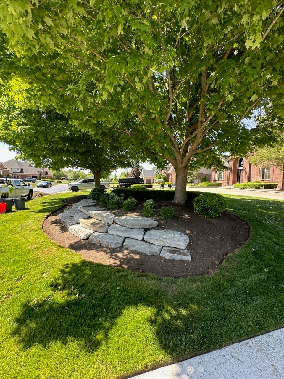 Backyard Transformation with Stunning Landscape Bed image