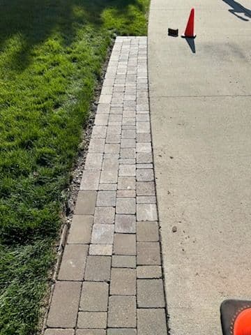 Gallery photos for Safer Sidewalk Upgrade with New Brick Pathway: Image #1